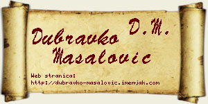 Dubravko Masalović vizit kartica